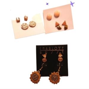 Lot of 8 vintage fashion earrings